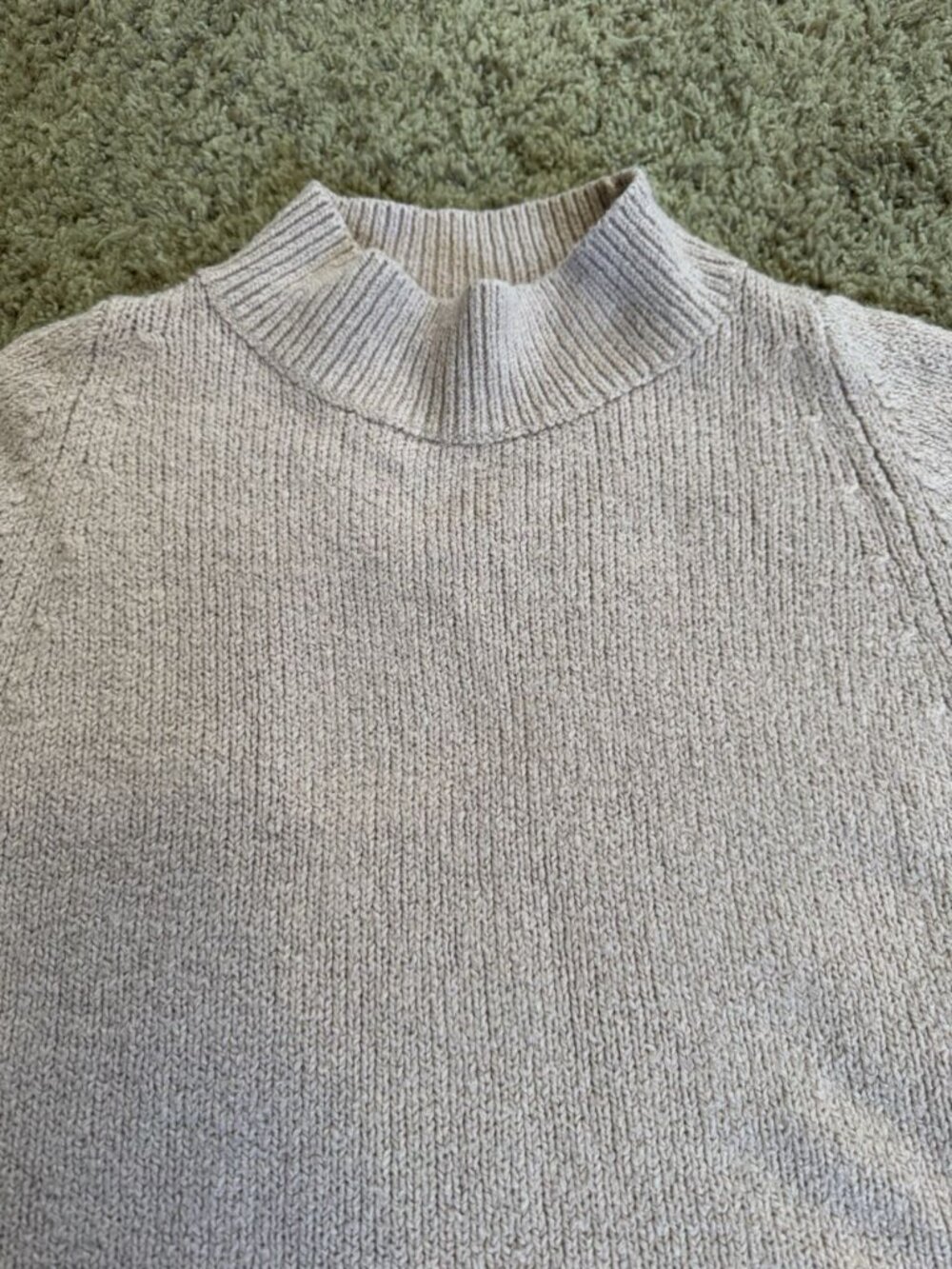 OLD NAVY Relaxed Sweater Mock Neck LARGE Casual Basic Neutral Teacher Minimal - Picture 5 of 8